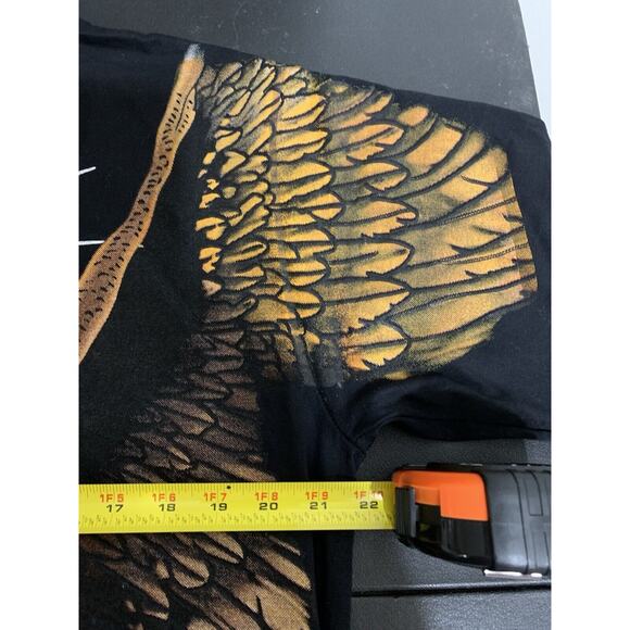 Harley Davidson Bald Eagle Biker Modern Boot Single Stitch AOP Tee Size XL - Picture 8 of 15